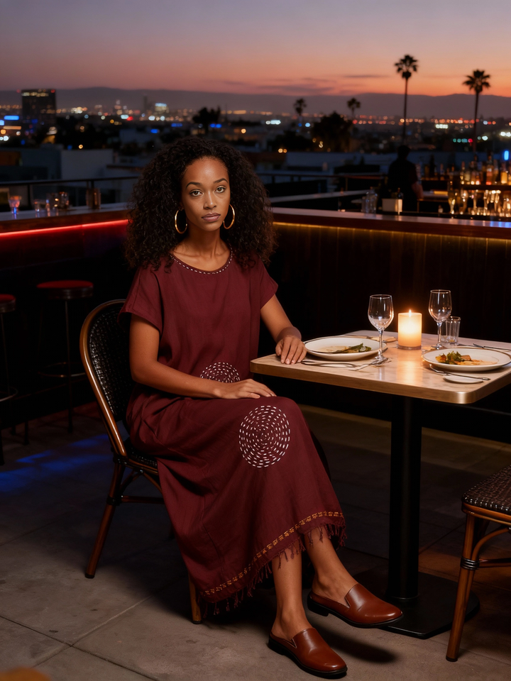 Mahiya Dress- Plum Horizon