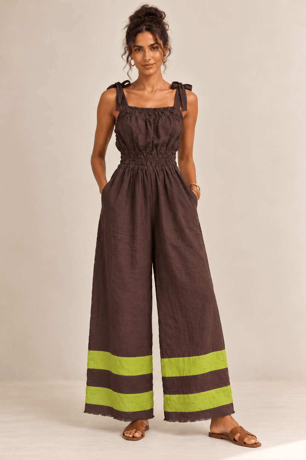 Sebie Cotton Wide Leg Jumpsuit