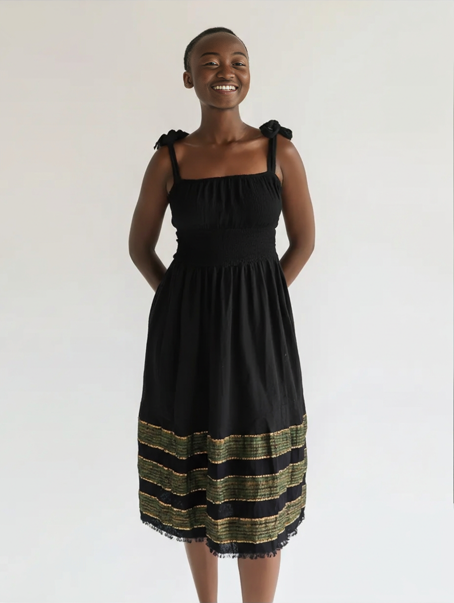 Gelila Dress- Obsidian Flow