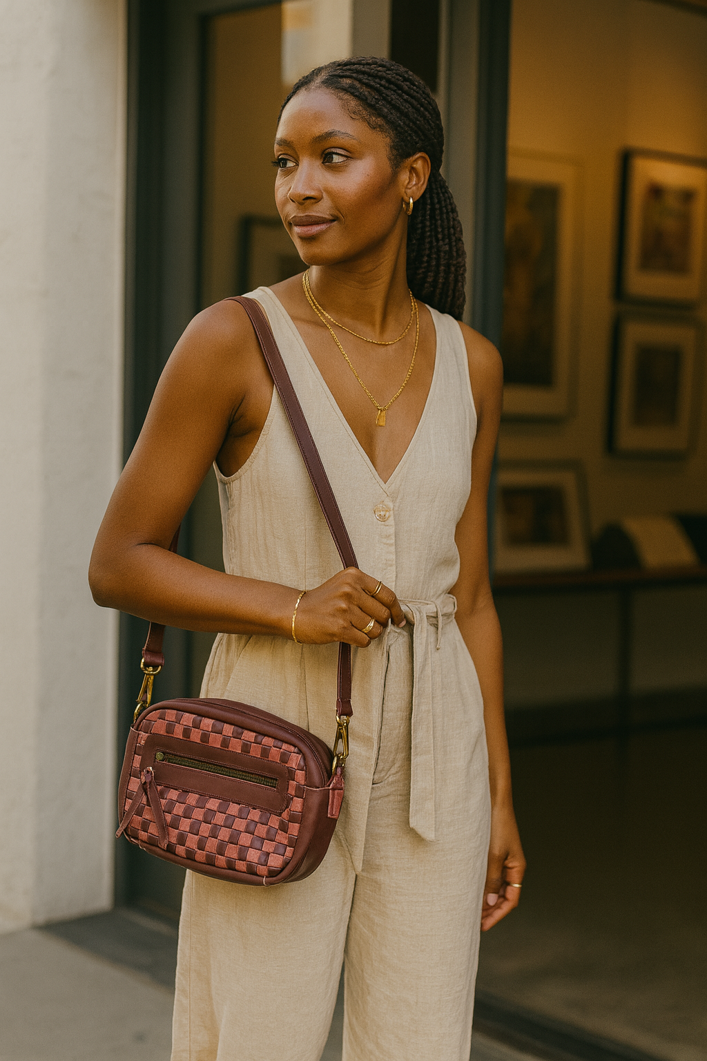 Gode Mini Camera Bag- Garnet Desert Rose