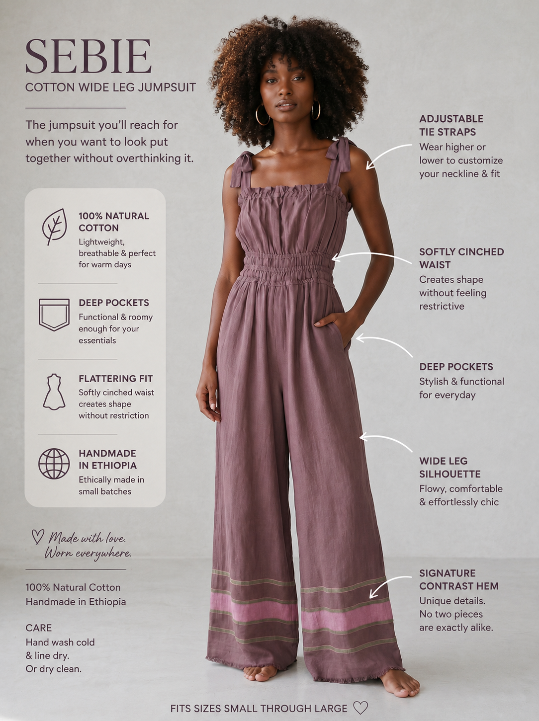 Sebie Jumpsuit - Heirloom Mauve