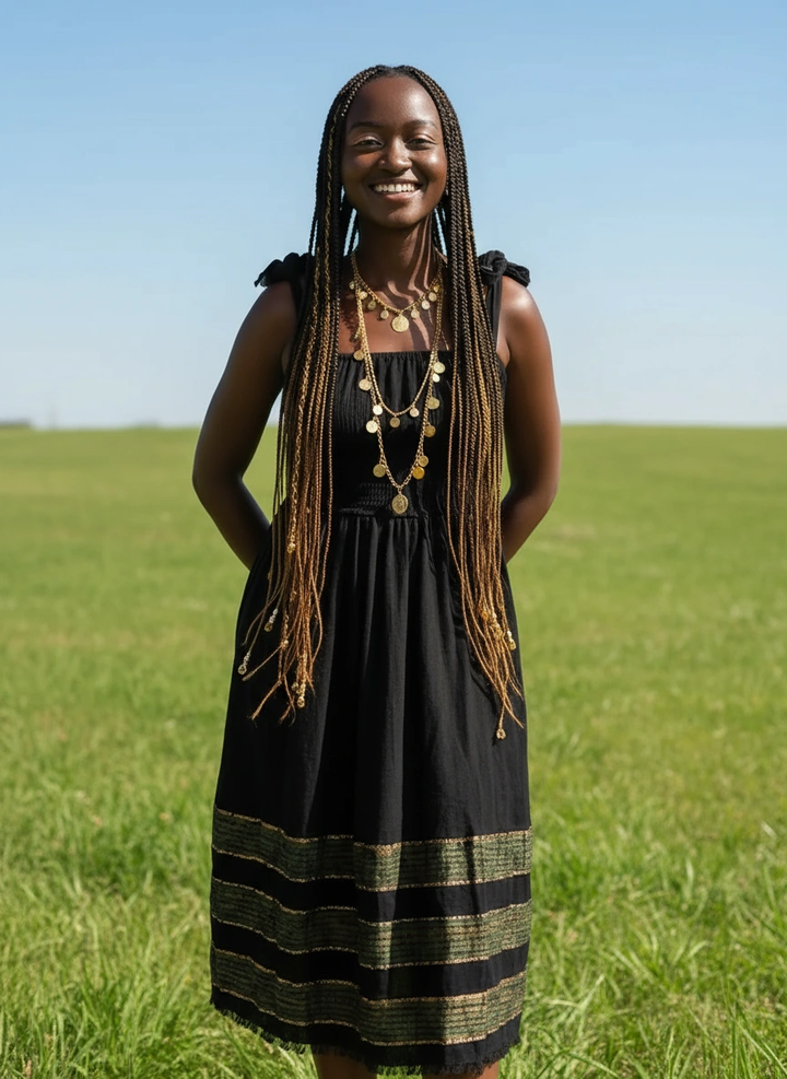 Gelila Dress- Obsidian Flow
