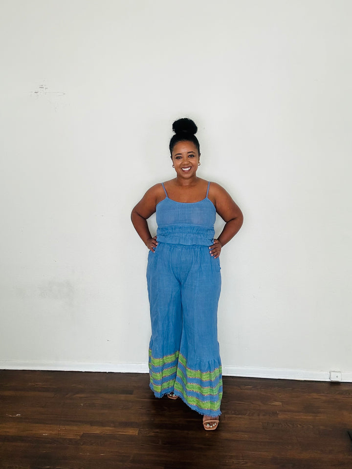 Melat Pants - Ocean Stone