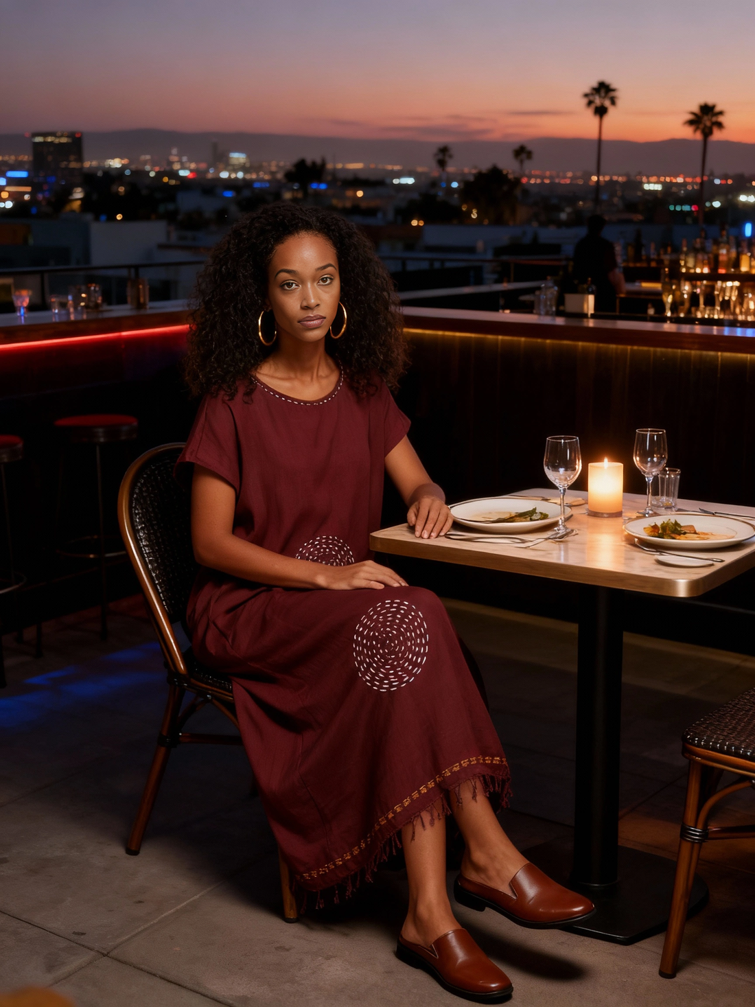 Mahiya Dress- Plum Horizon