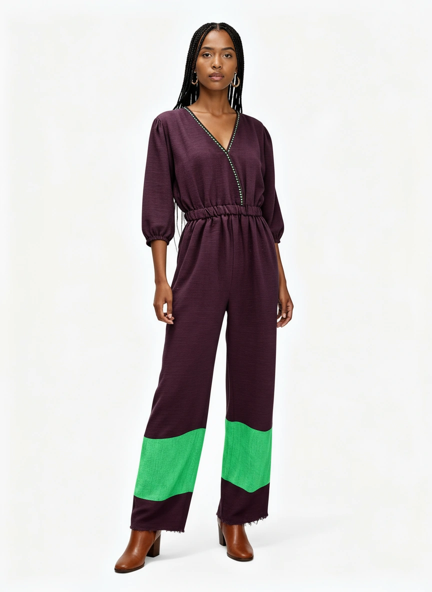 Mahlet Jumpsuit- Wineberry Lime