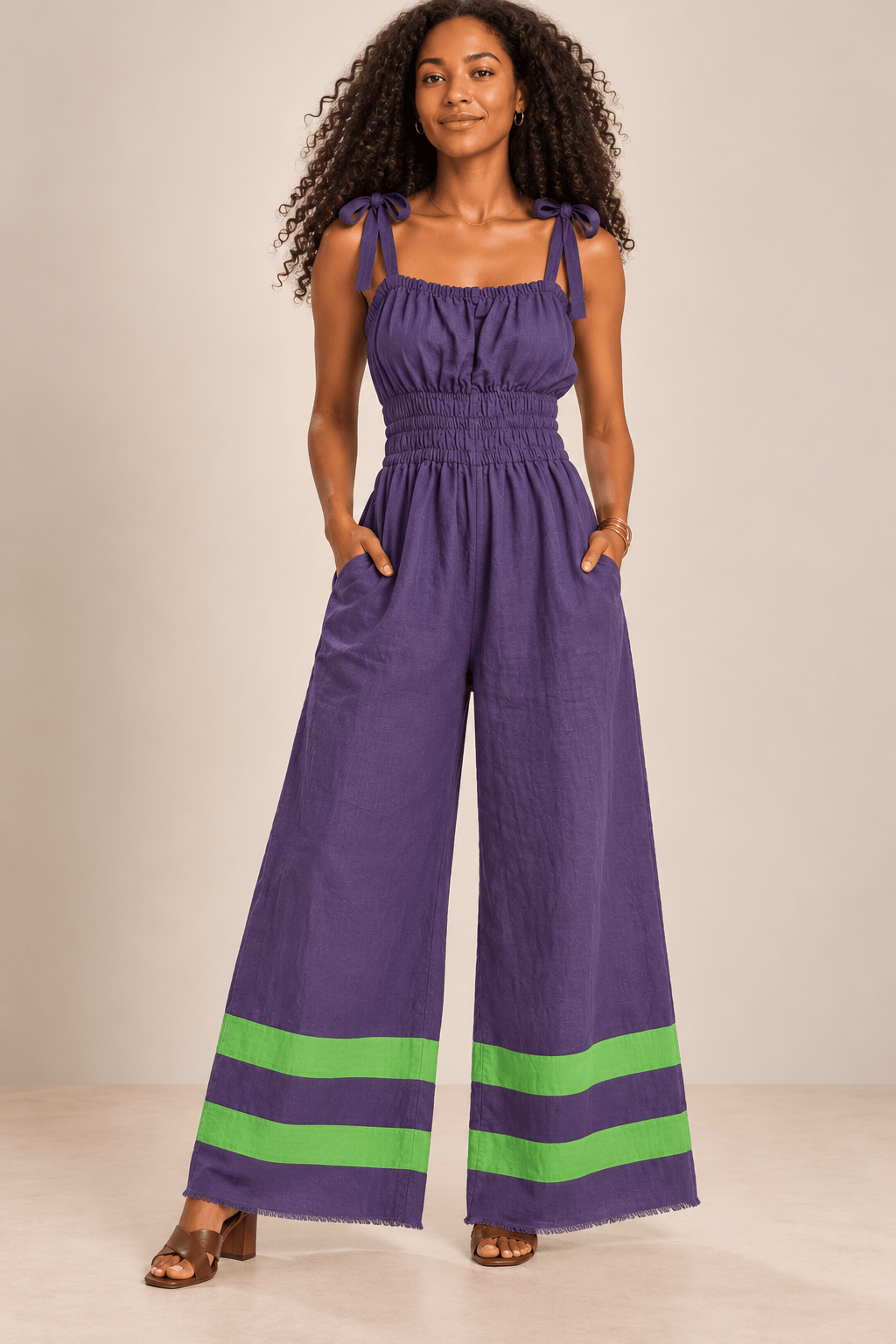 Sebie Cotton Wide Leg Jumpsuit