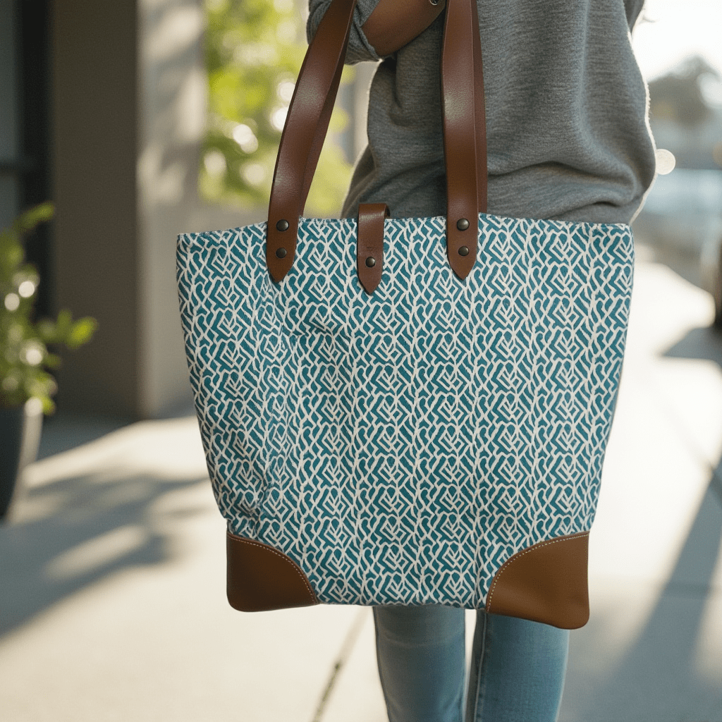 ShopYego Bags Blue Zig Zag Kebena Bag