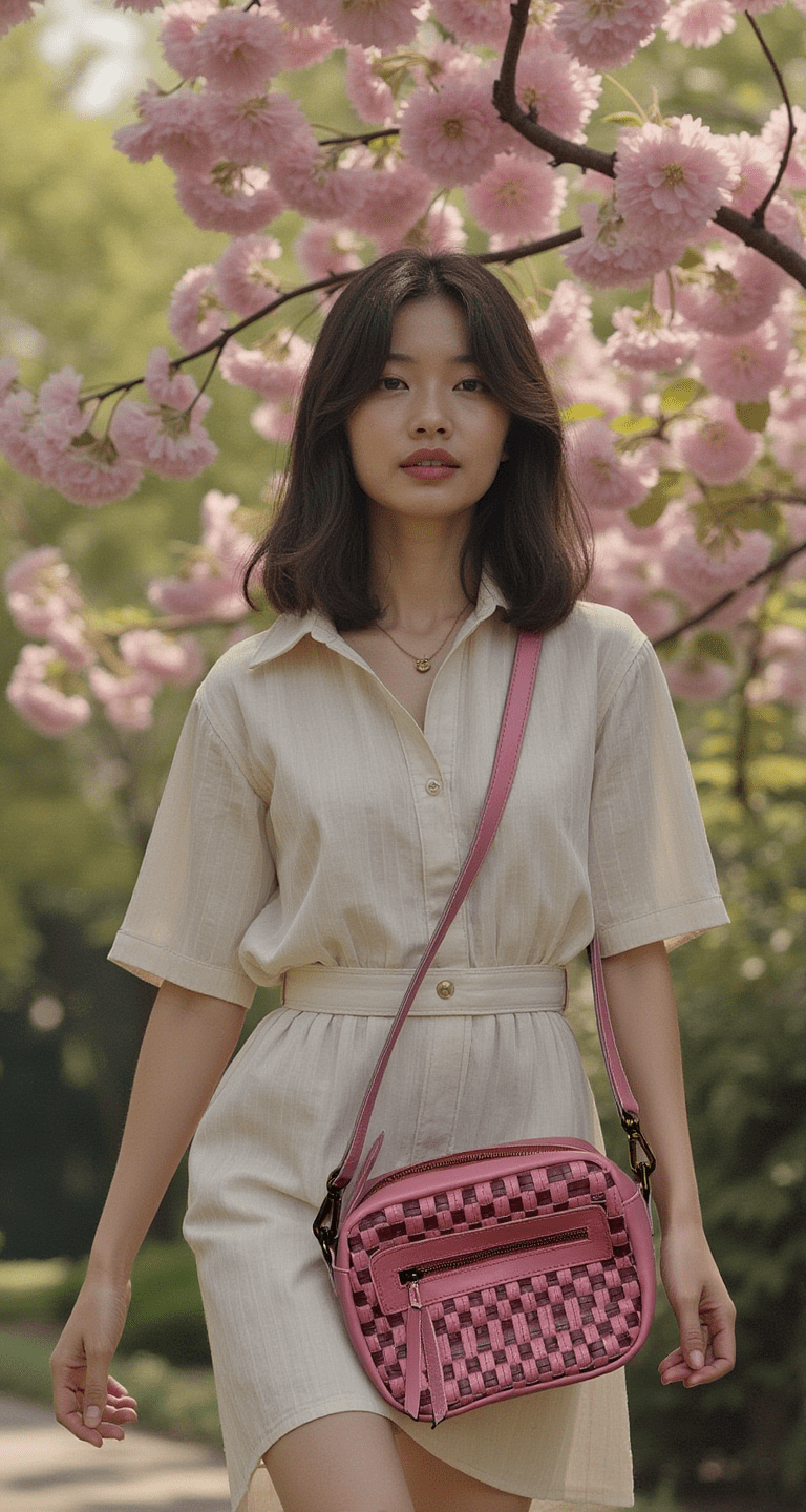 ShopYego Bags Cherry Red & Rose Gode Mini Camera  Bag