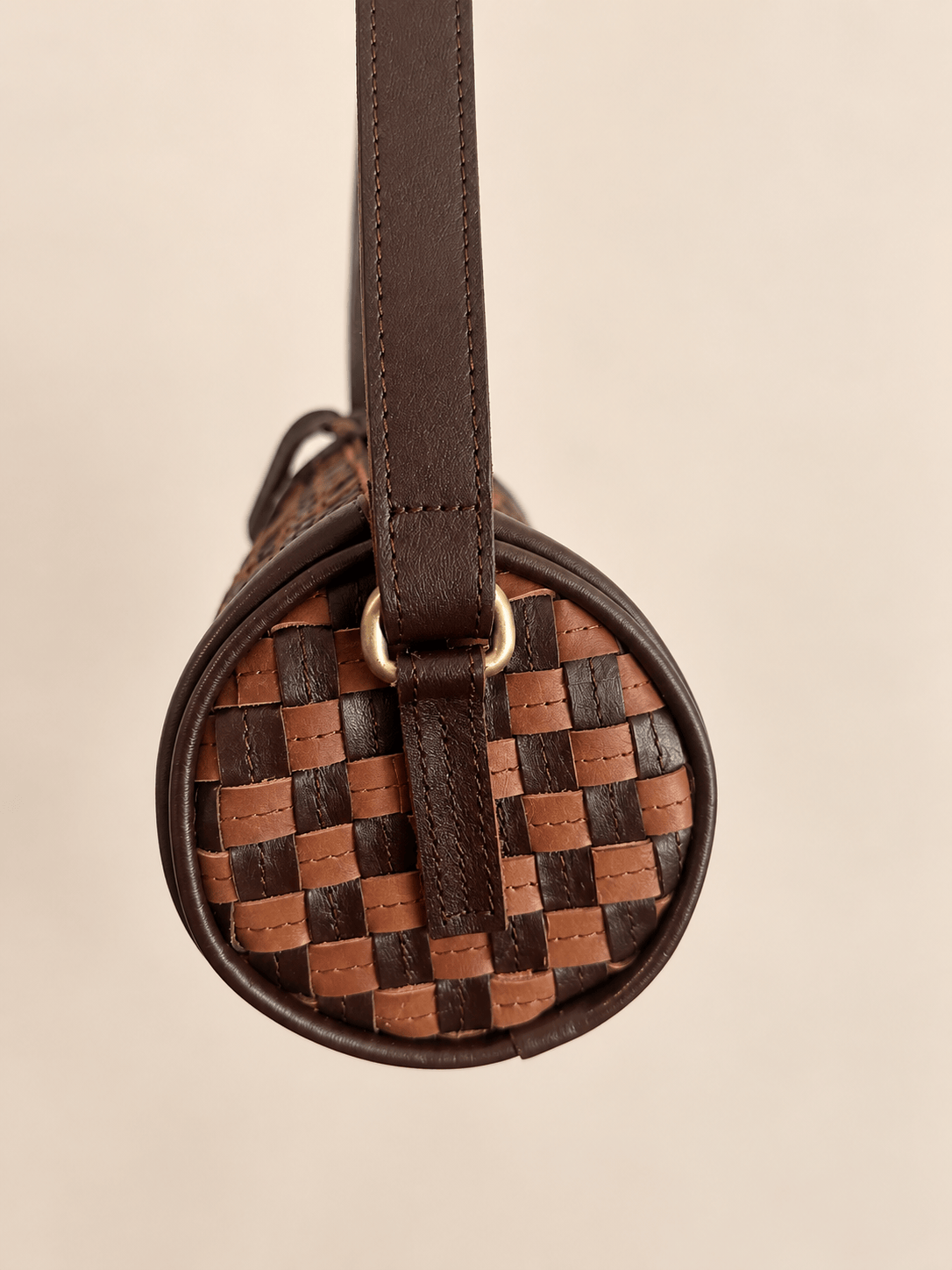 ShopYego Bags Konso Handcrafted Leather Barrel Bag