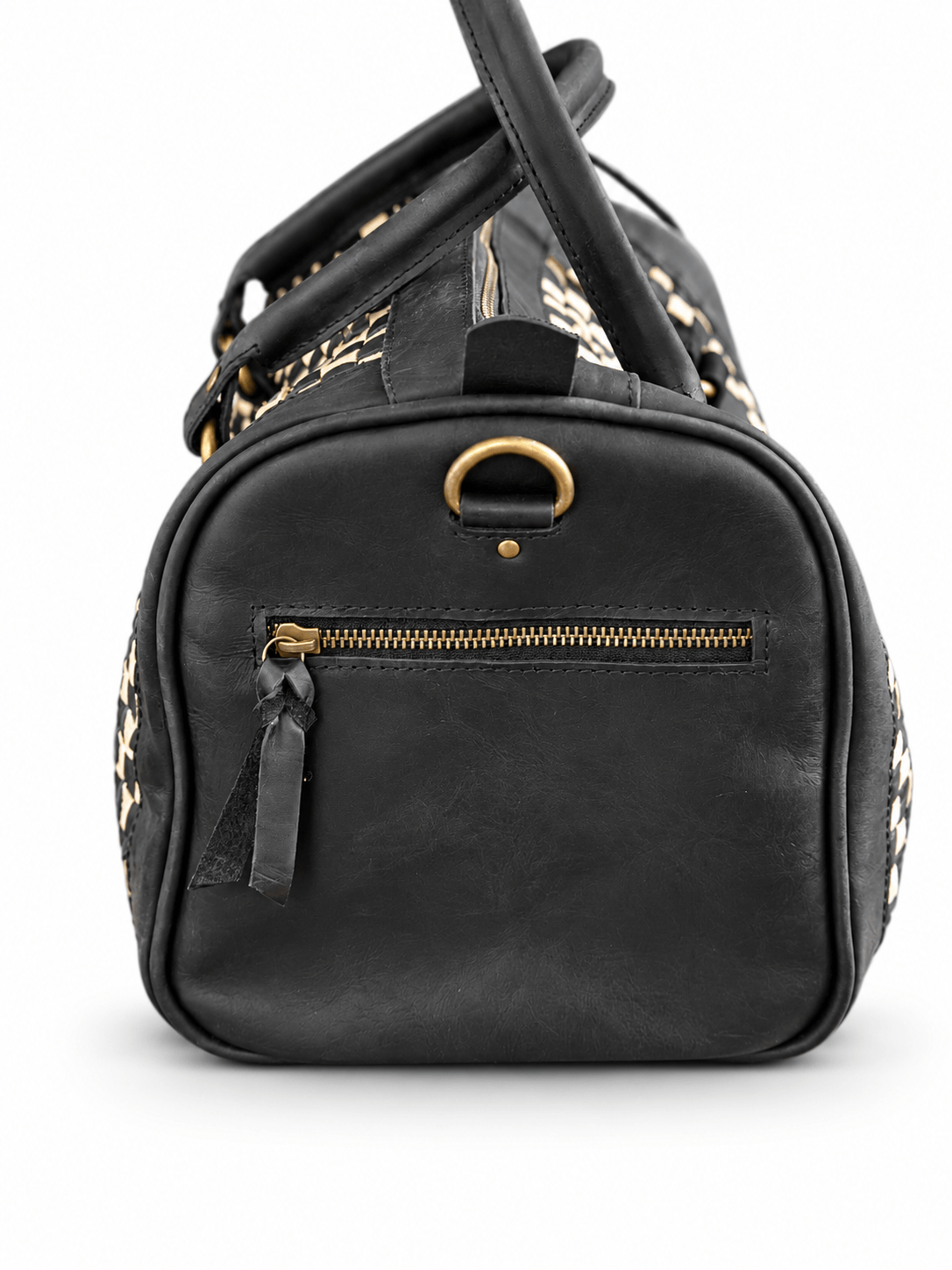 ShopYego Bags Lalibela Handwoven Leather Mini Duffel Bag