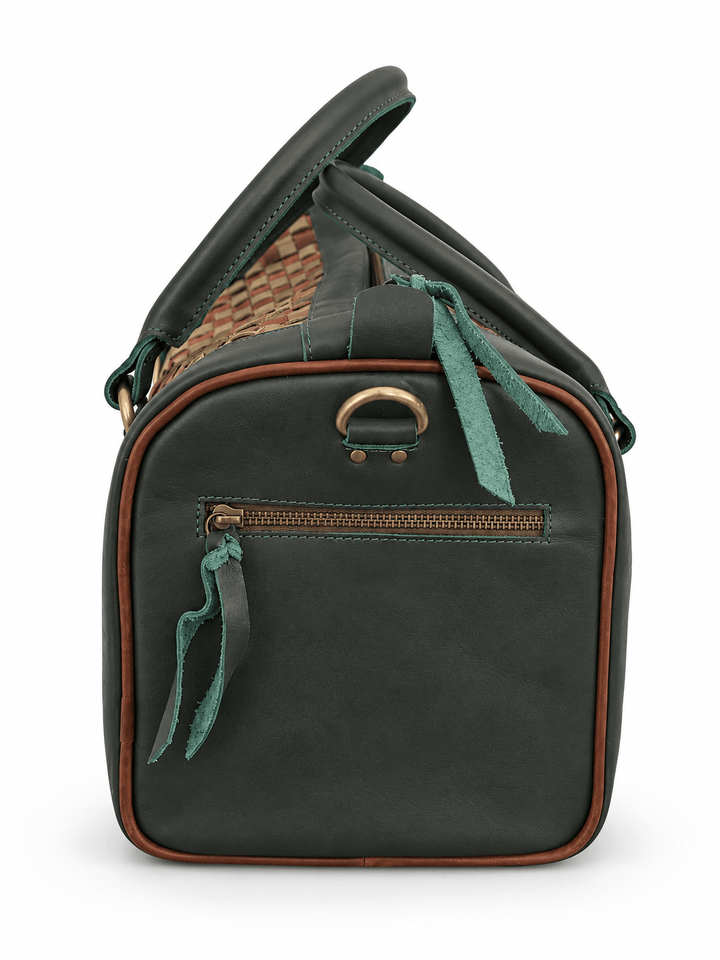 ShopYego Bags Lalibela Handwoven Leather Mini Duffel Bag