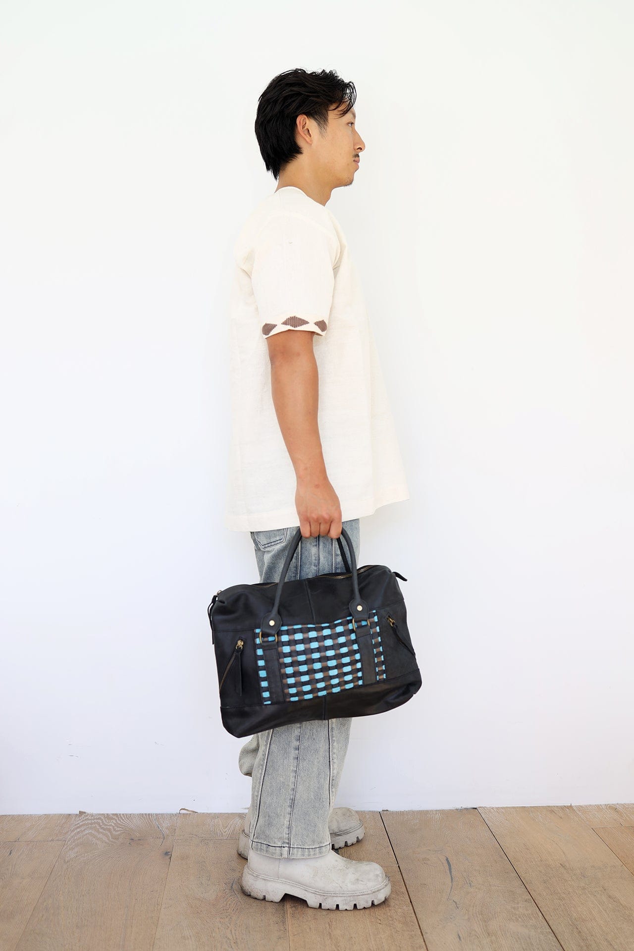 ShopYego Bags Onyx & Turquoise Goba Mini Duffel Bag