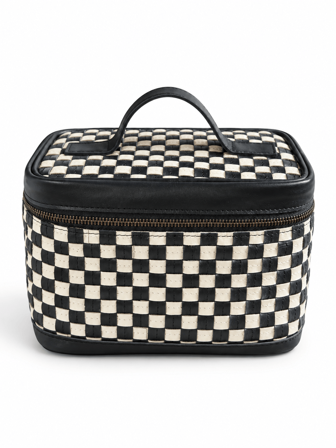 ShopYego Bags Stone & Salt Kobo Handwoven Leather Makeup Bag & Travel Case