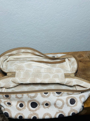 ShopYego Bags Tan Circles Alamata Makeup Bag