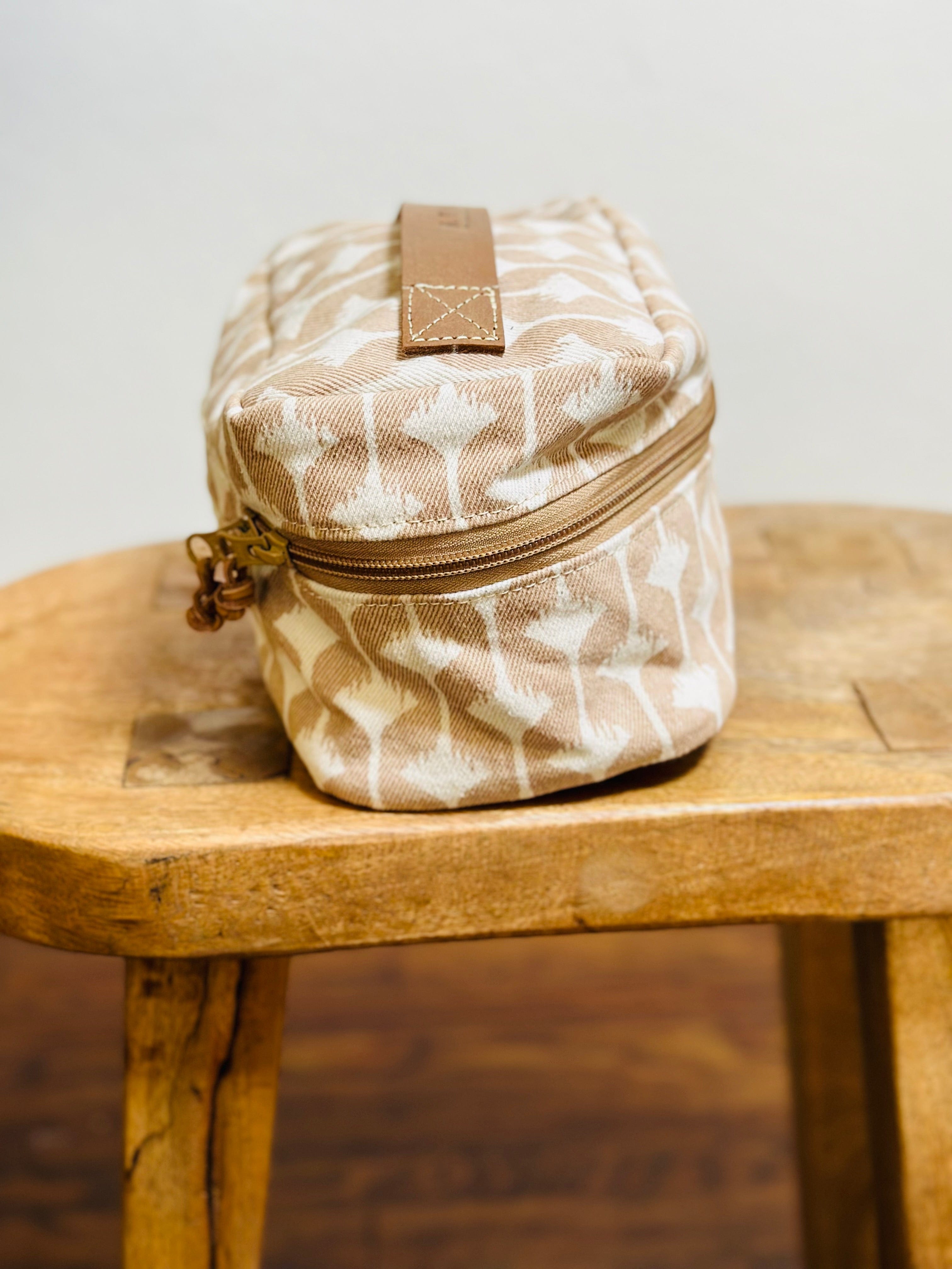 ShopYego Bags Tan Curves Alamata Makeup Bag