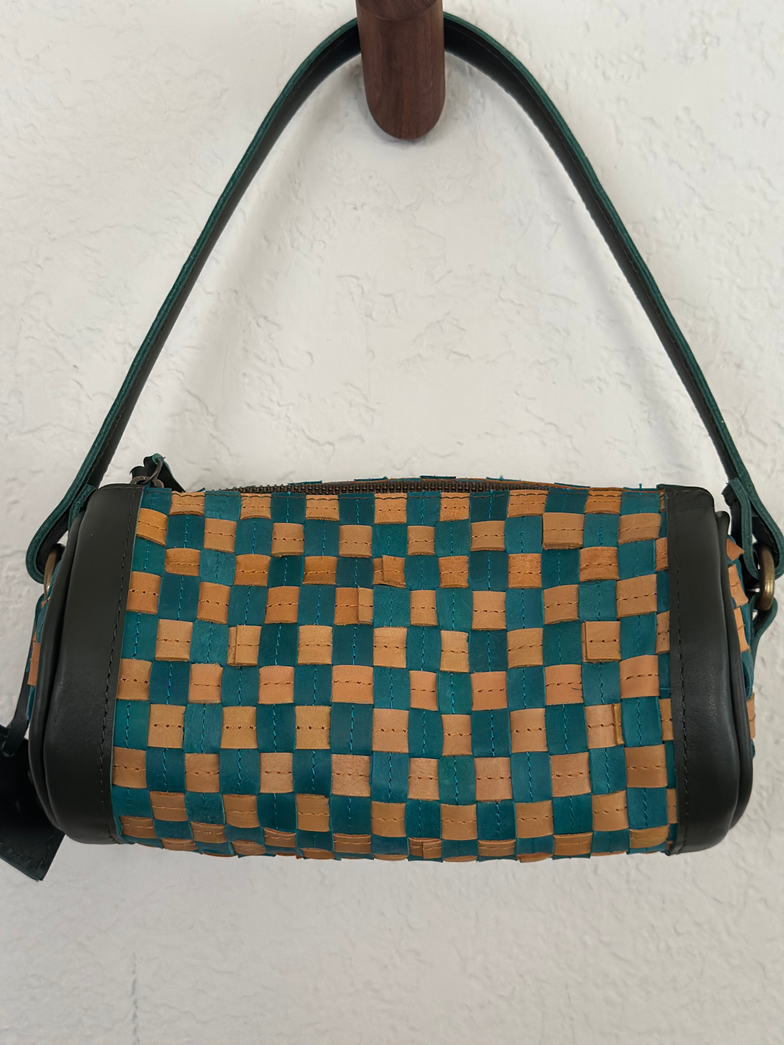 ShopYego Bags Teal & Dune Konso Barrel Bag- Teal & Dune