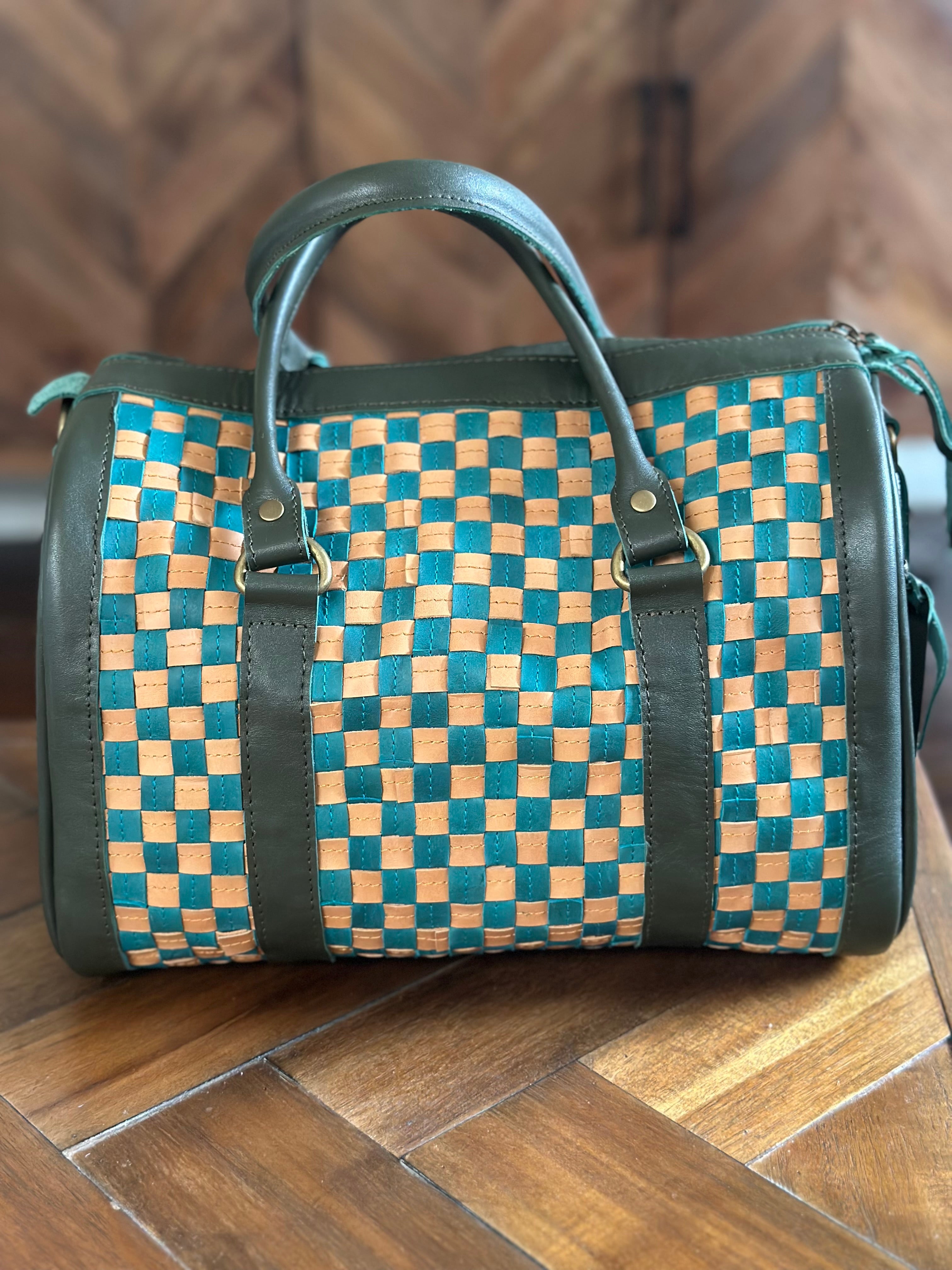 ShopYego Bags Teal & Dune Lalibela Handbag - Teal & Stone
