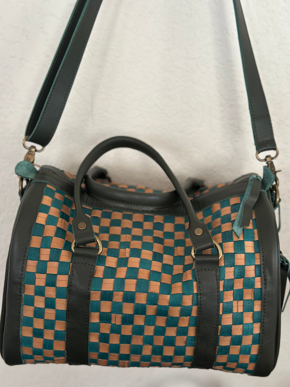 ShopYego Bags Teal & Dune Lalibela Handbag - Teal & Stone