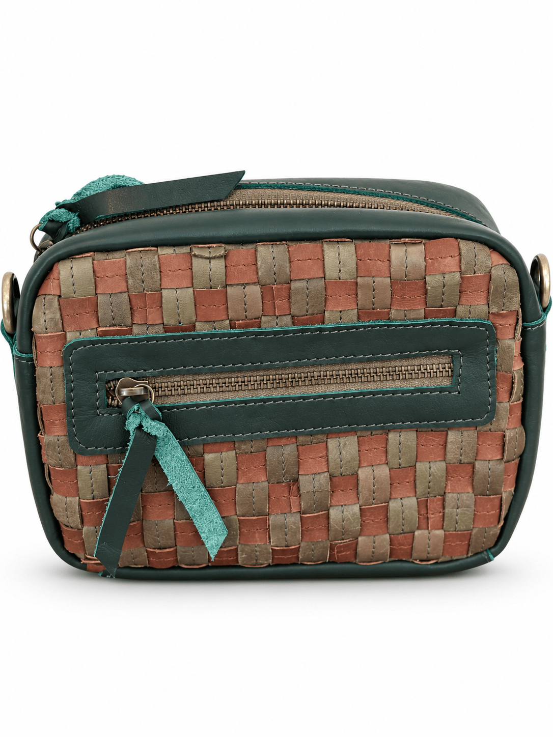 ShopYego Bags Terra Verde Gode Handwoven Leather Mini Crossbody Camera Bag