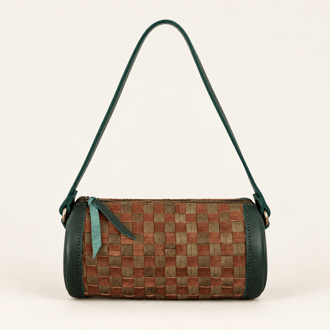 ShopYego Bags Terra Verde Konso Handcrafted Leather Barrel Bag