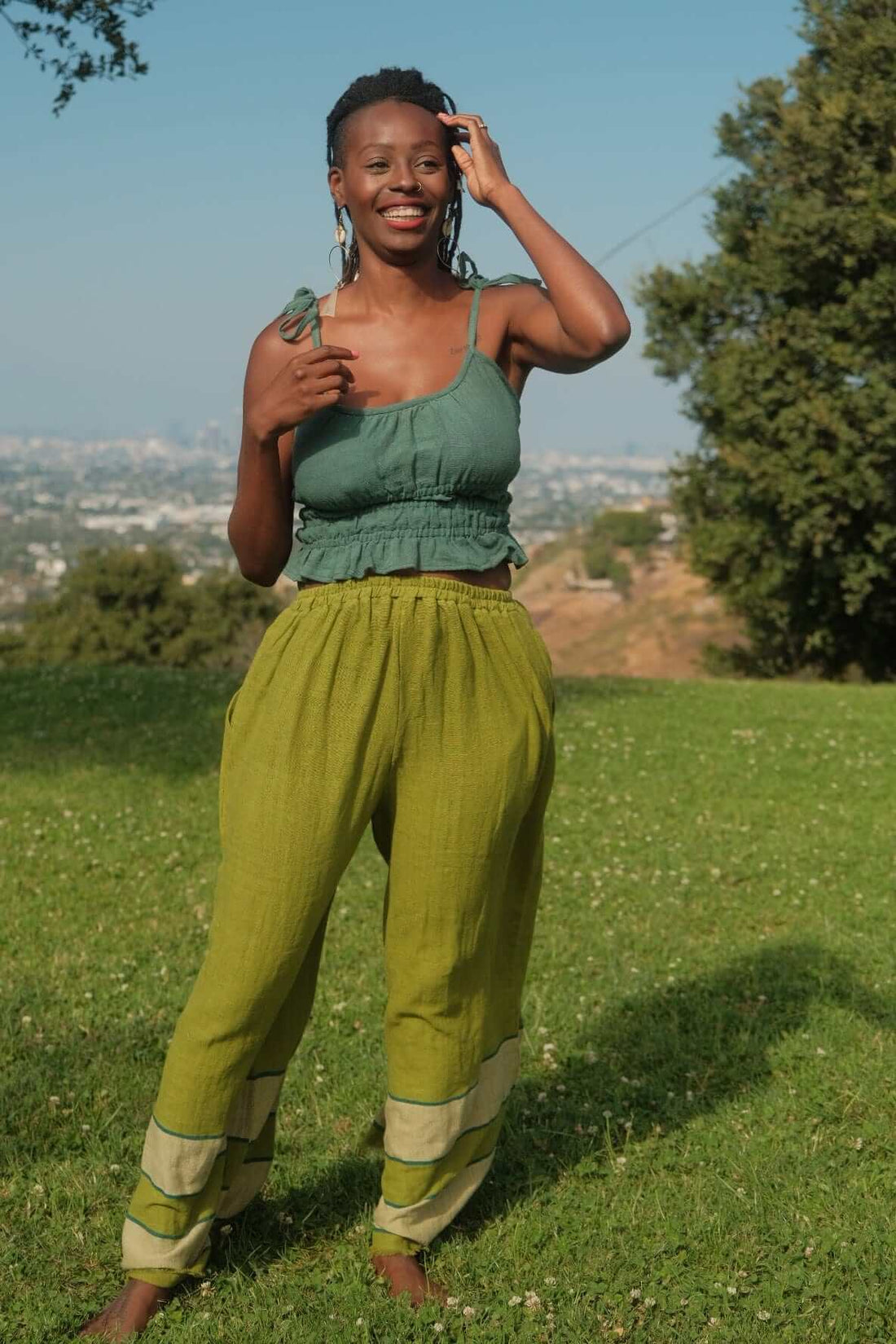 ShopYego bottoms Meadow Green Melat Pants