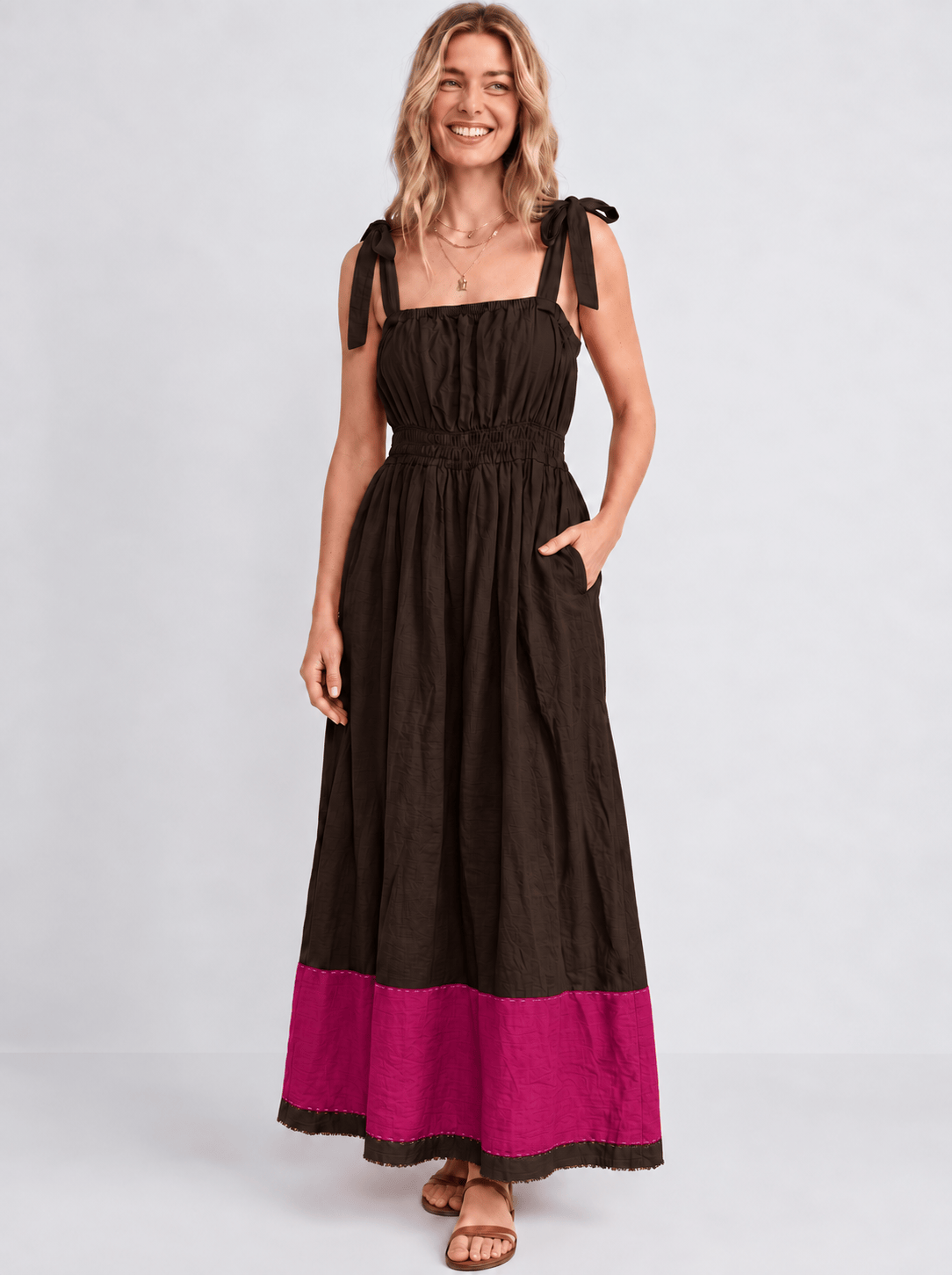 ShopYego Dress Cacao Bloom Rawhi Dress