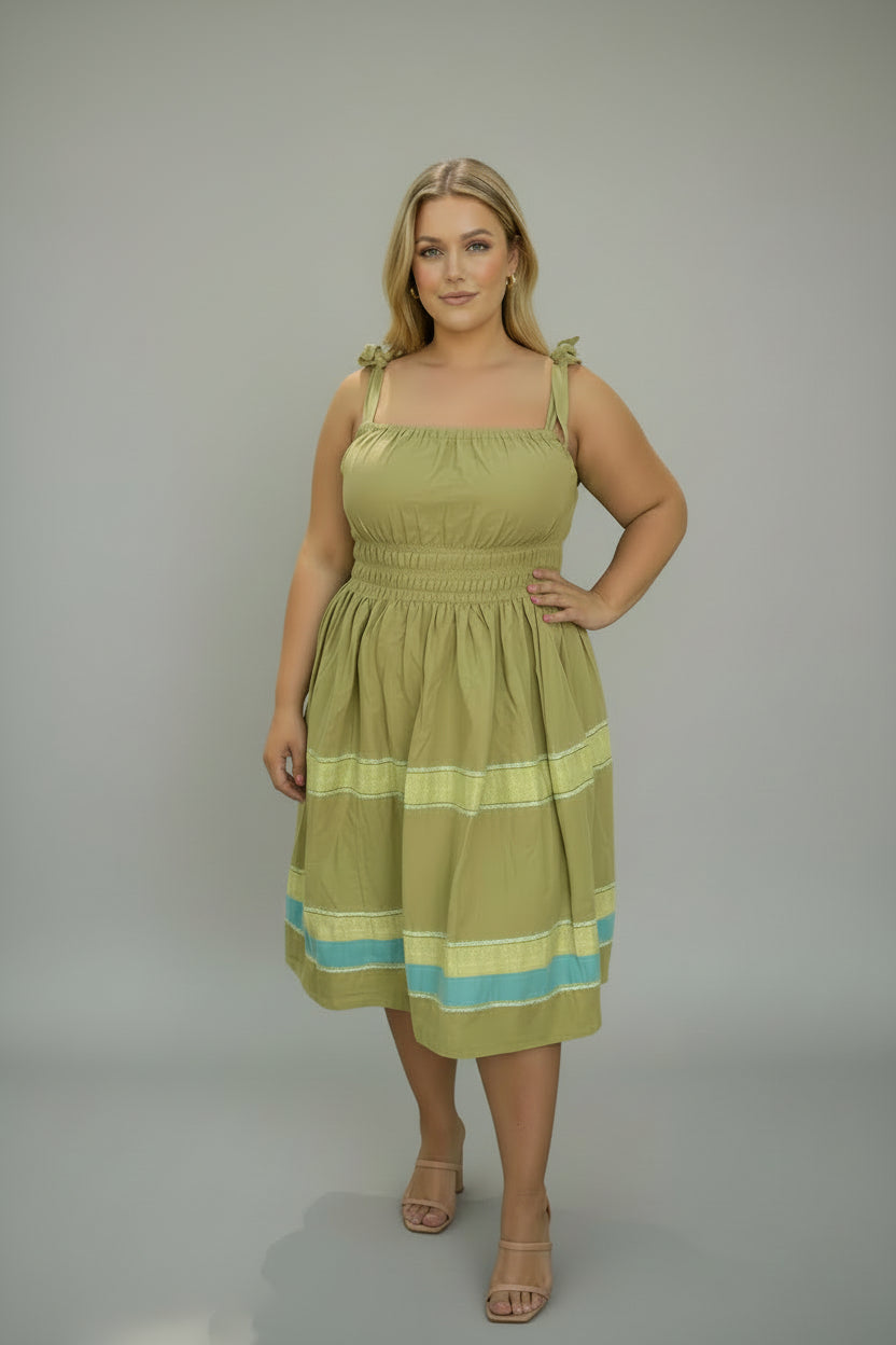 ShopYego Dress Color Gelila Dress- Chartreuse Meadow