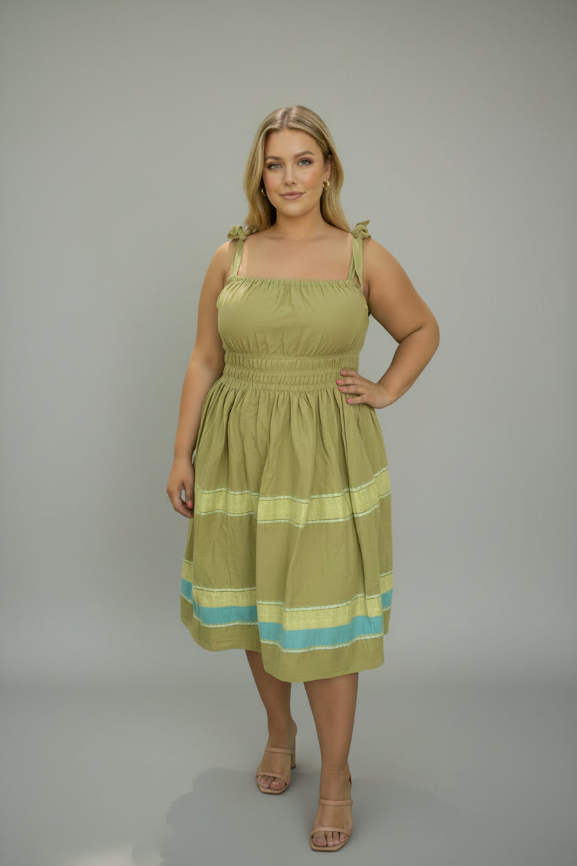 ShopYego Dress Color Gelila Dress- Chartreuse Meadow