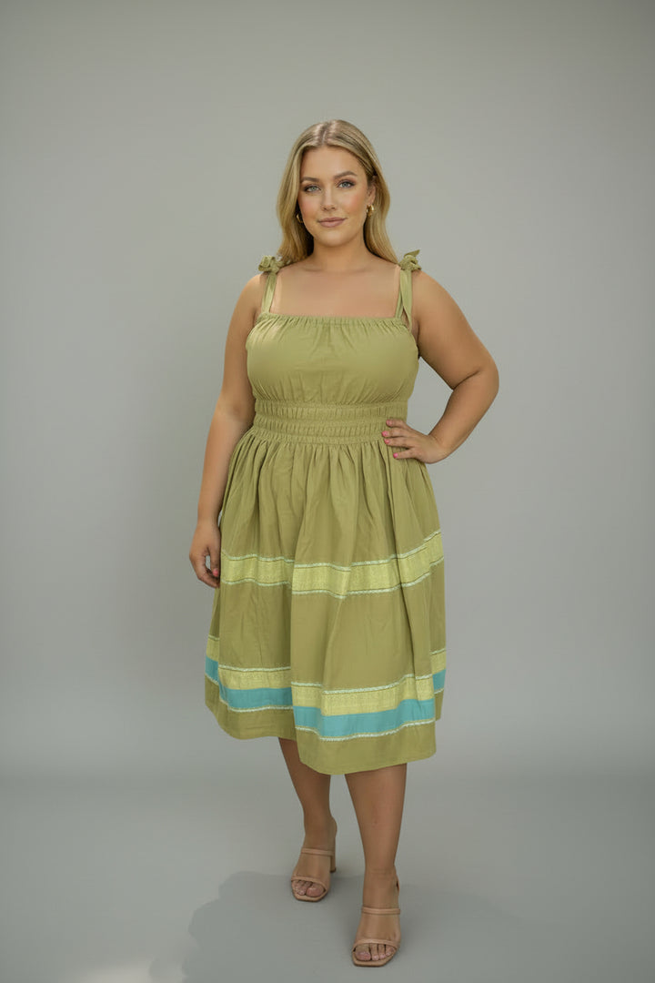 ShopYego Dress Color Gelila Dress- Chartreuse Meadow