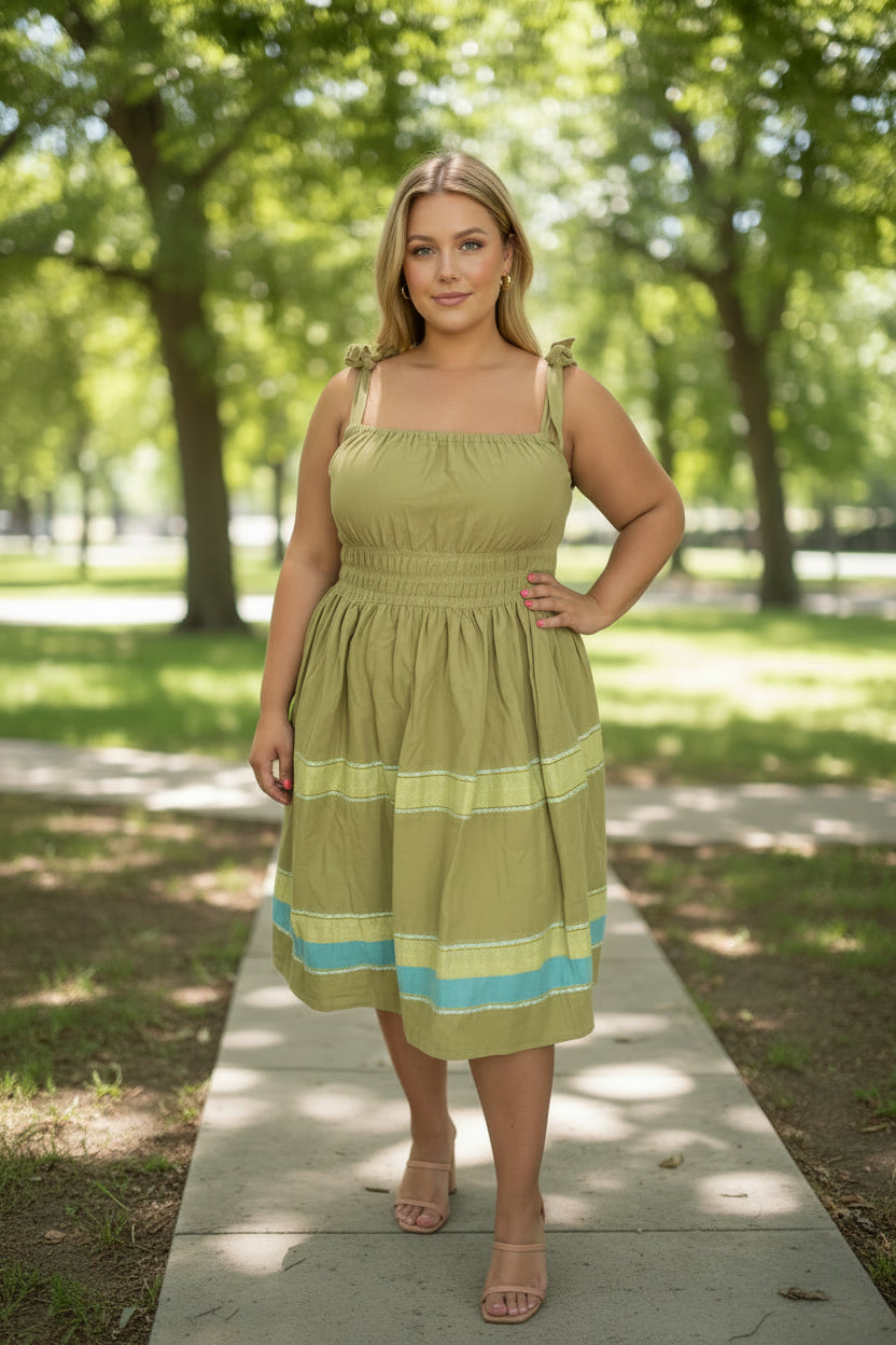 ShopYego Dress Color Gelila Dress- Chartreuse Meadow