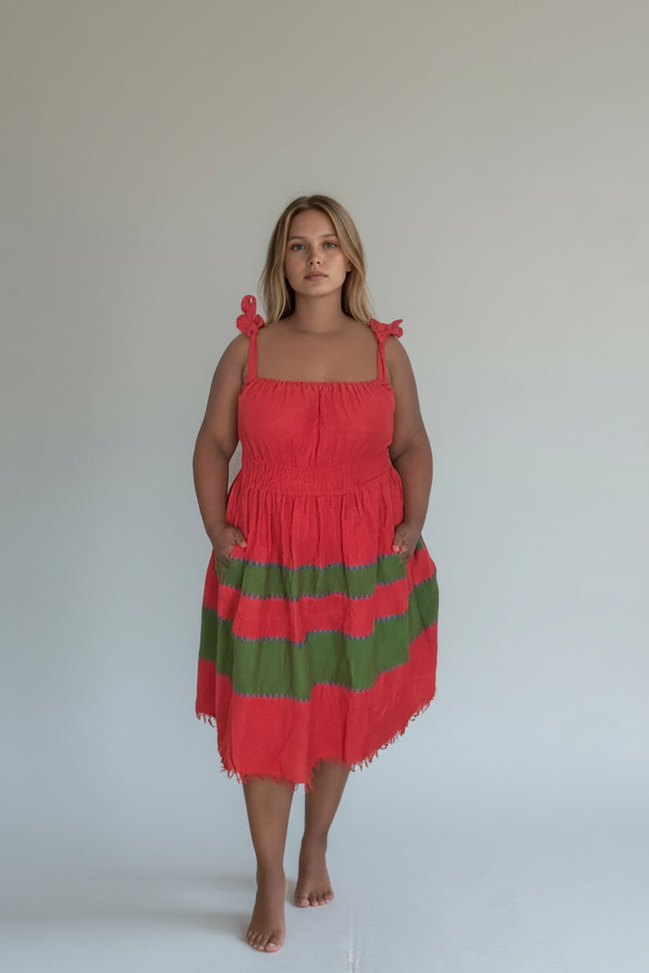 ShopYego Dress Color Gelila Dress- Poppy Red
