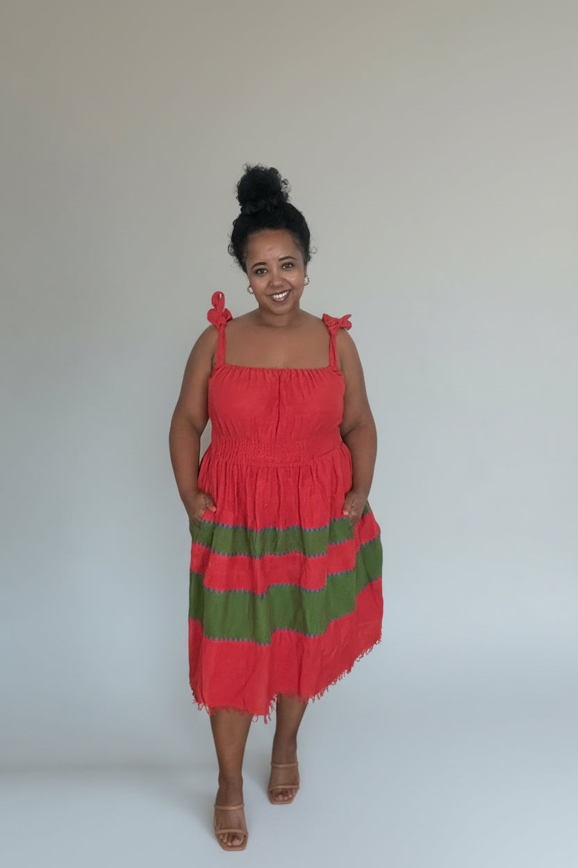 ShopYego Dress Color Gelila Dress- Poppy Red