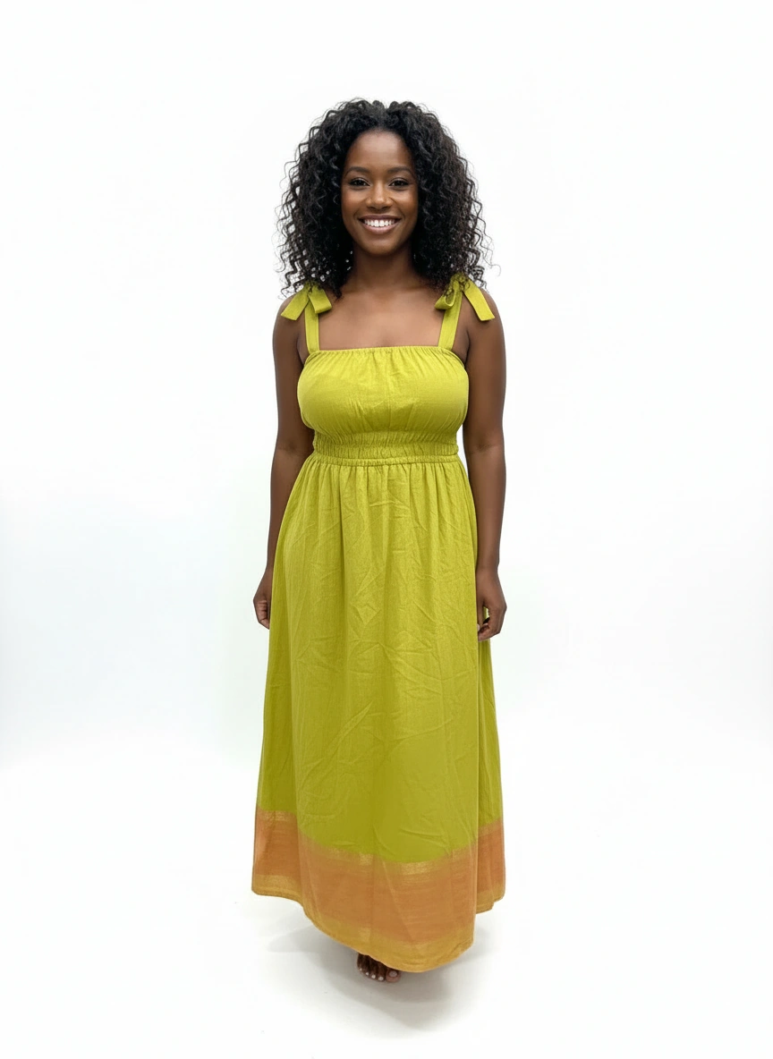 ShopYego Dress Color Rawhi Dress - Chartreuse Spark