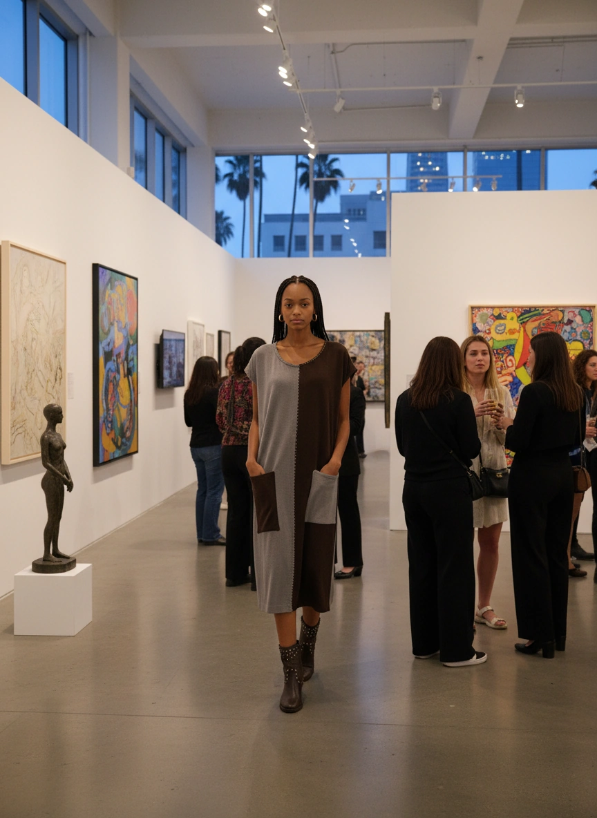 ShopYego Dress Color Sena Dress- Slate & Soil