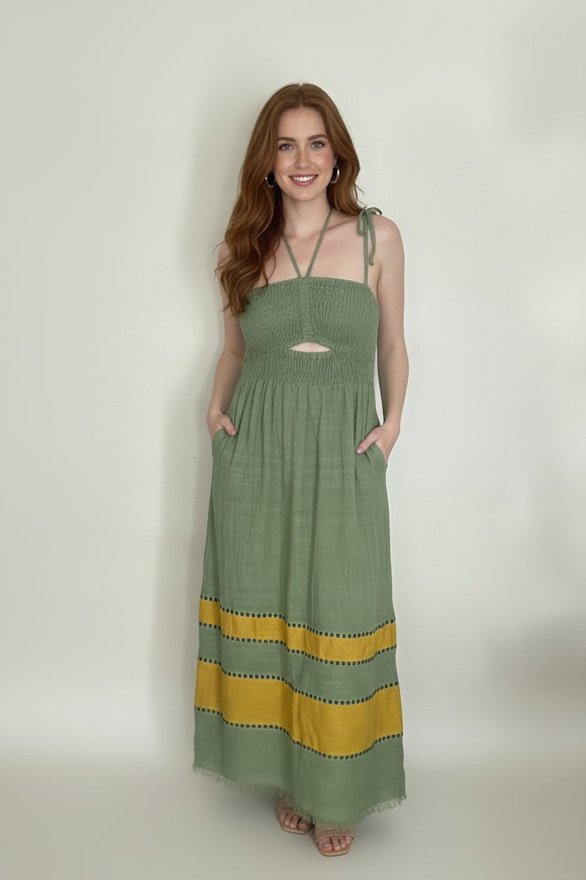 ShopYego Dress Color Yeshi Dress - Sage Harvest