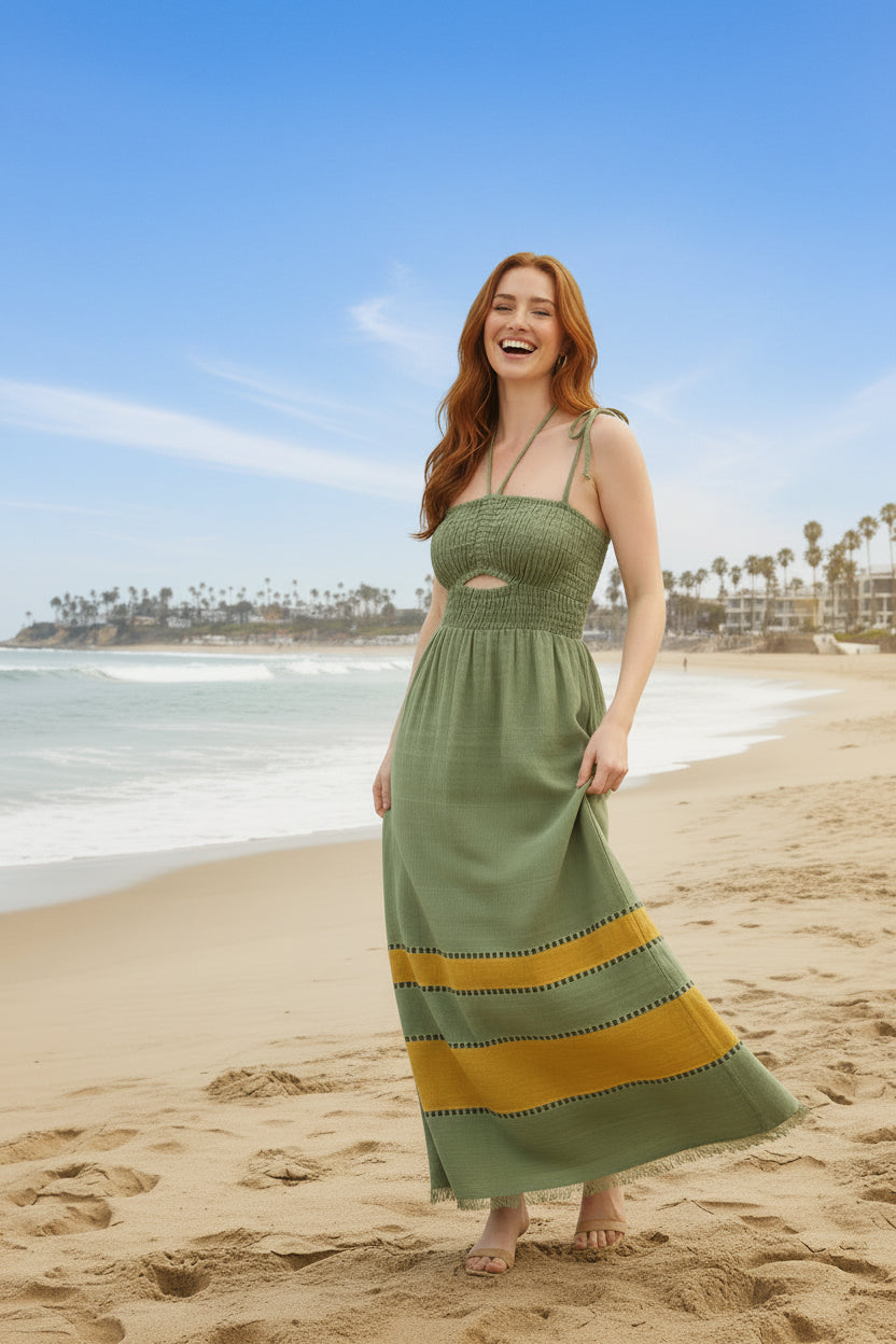 ShopYego Dress Color Yeshi Dress - Sage Harvest