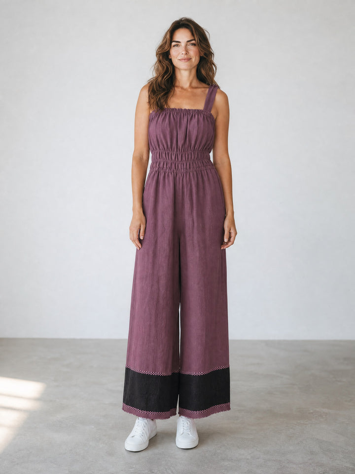 ShopYego Jumpsuits Aubergine Rose Sebie Jumpsuit - Aubergine Rose