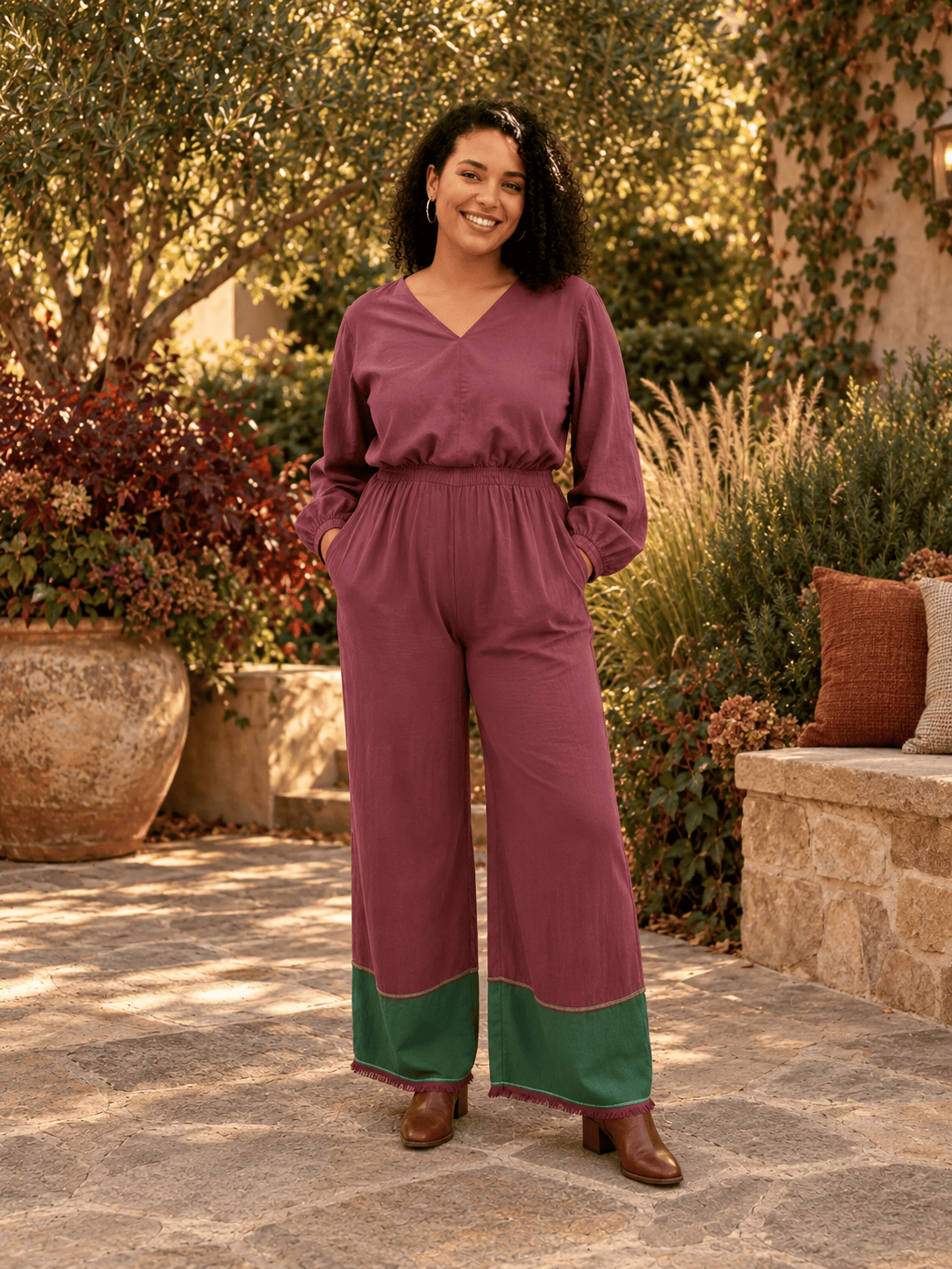 ShopYego Jumpsuits Berry Kiss Mahlet Jumpsuit- Berry Kiss