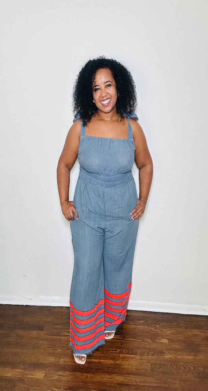 ShopYego Jumpsuits Blue-Grey Sebie Jumpsuit