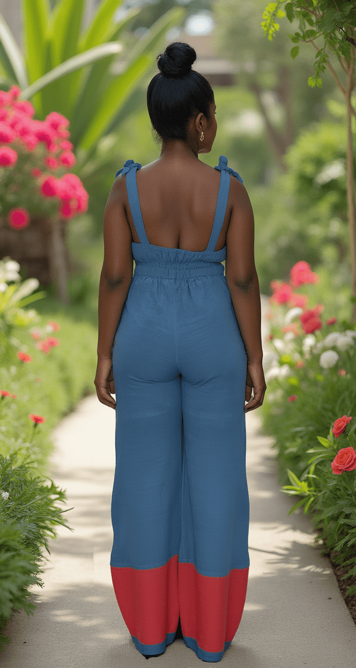 ShopYego Jumpsuits Blue & Neon Sebie Jumpsuit