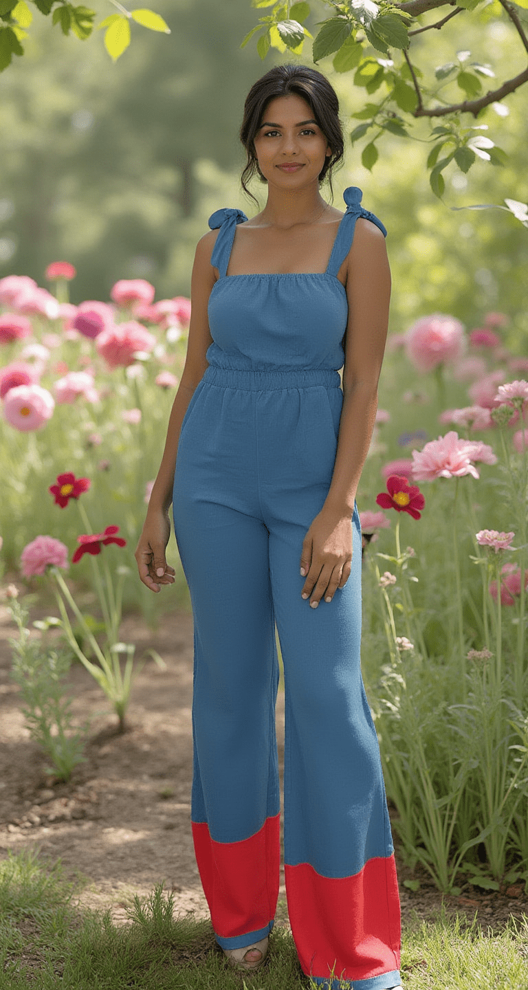 ShopYego Jumpsuits Blue & Neon Sebie Jumpsuit