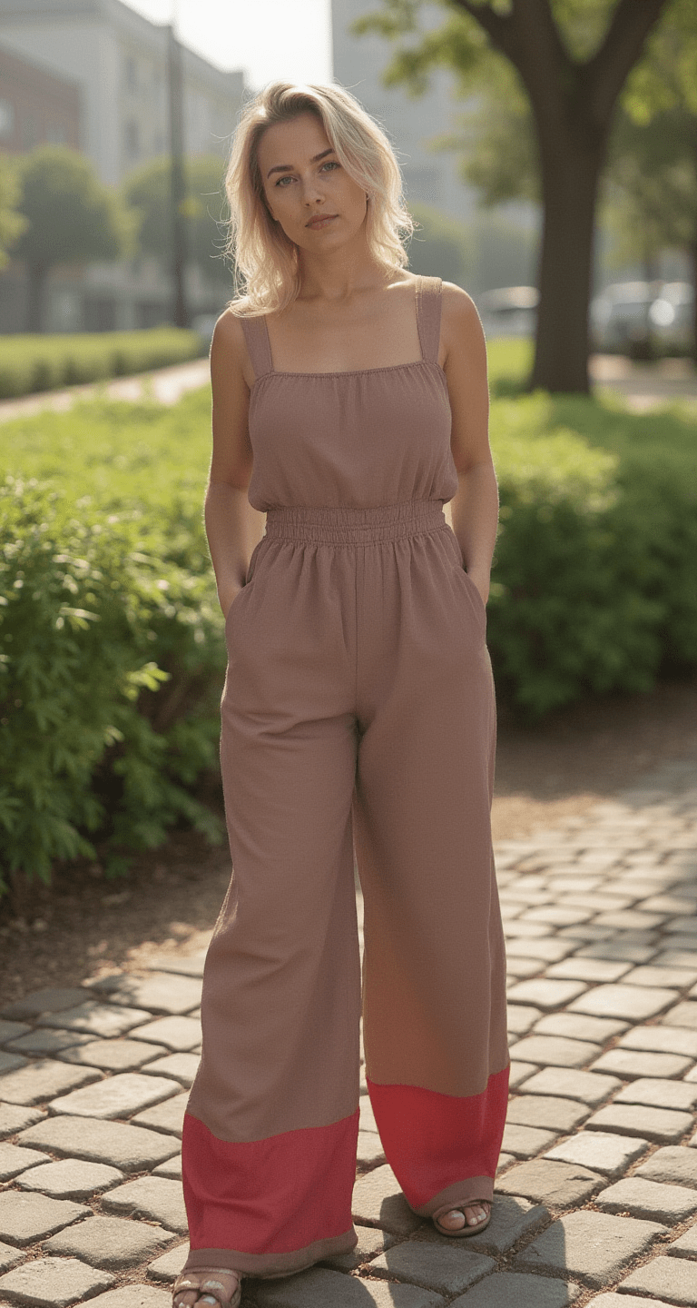 ShopYego Jumpsuits Chocolate Brown Blen Jumpsuit