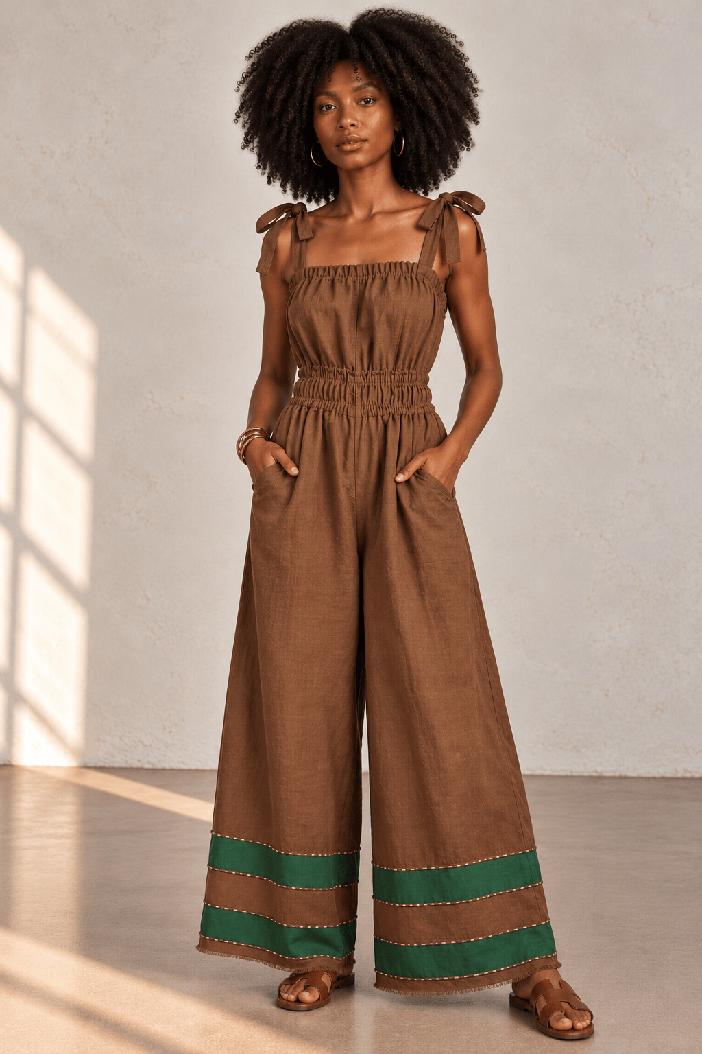ShopYego Jumpsuits Cinnamon Grove Sebie Cotton Wide Leg Jumpsuit