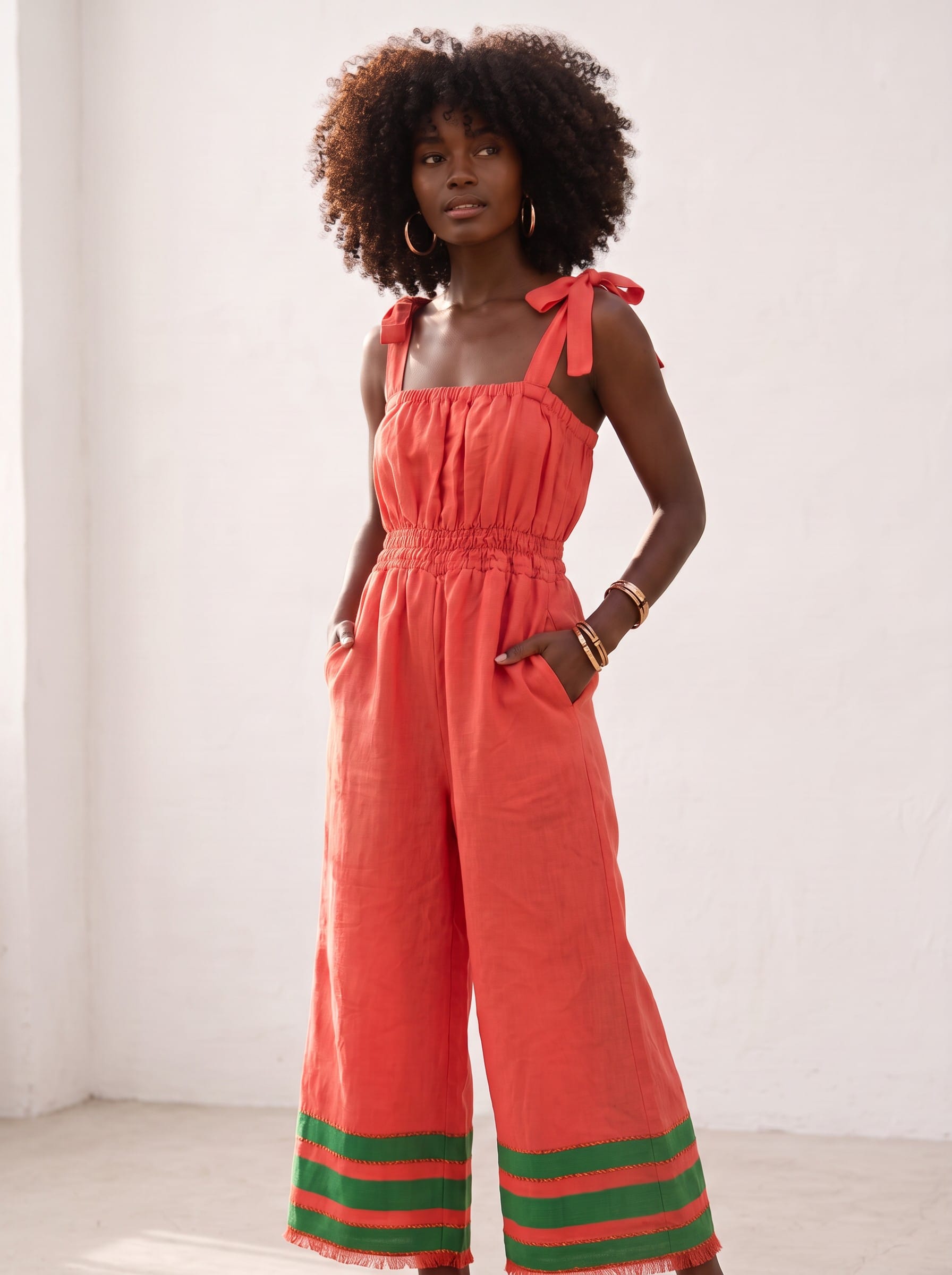ShopYego Jumpsuits Coral Meadow Sebie Jumpsuit