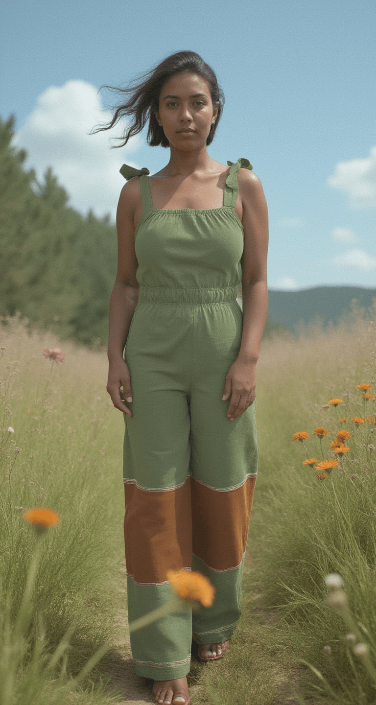 ShopYego Jumpsuits Earthy Green Sebie Jumpsuit