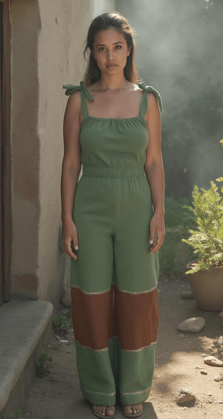 ShopYego Jumpsuits Earthy Green Sebie Jumpsuit