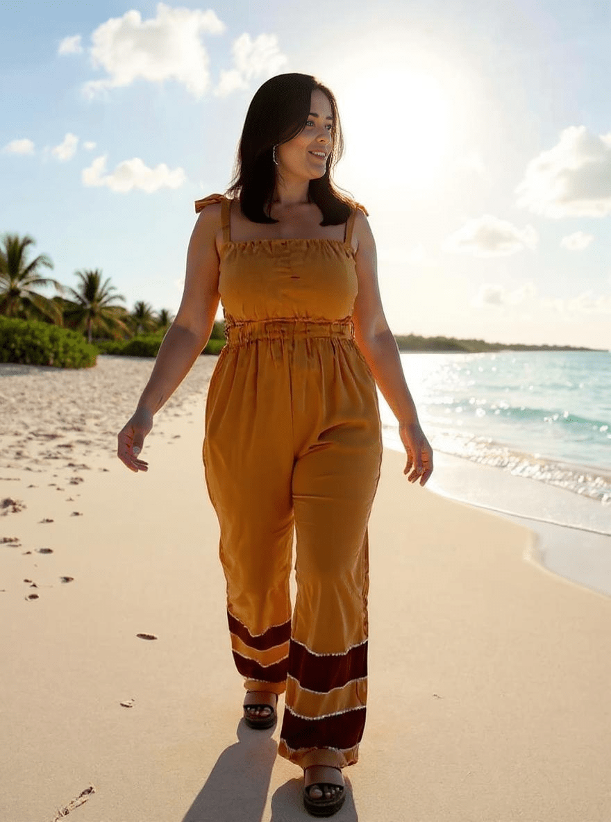 ShopYego Jumpsuits Honey Camel Sebie Jumpsuit