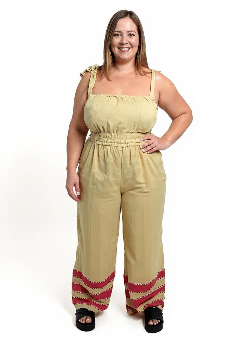ShopYego Jumpsuits Khaki Sebie Jumpsuit
