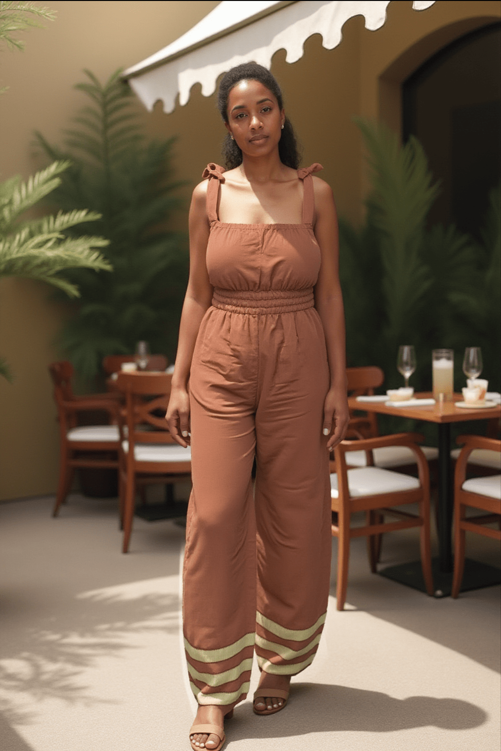 ShopYego Jumpsuits Light Brown Sebie Jumpsuit