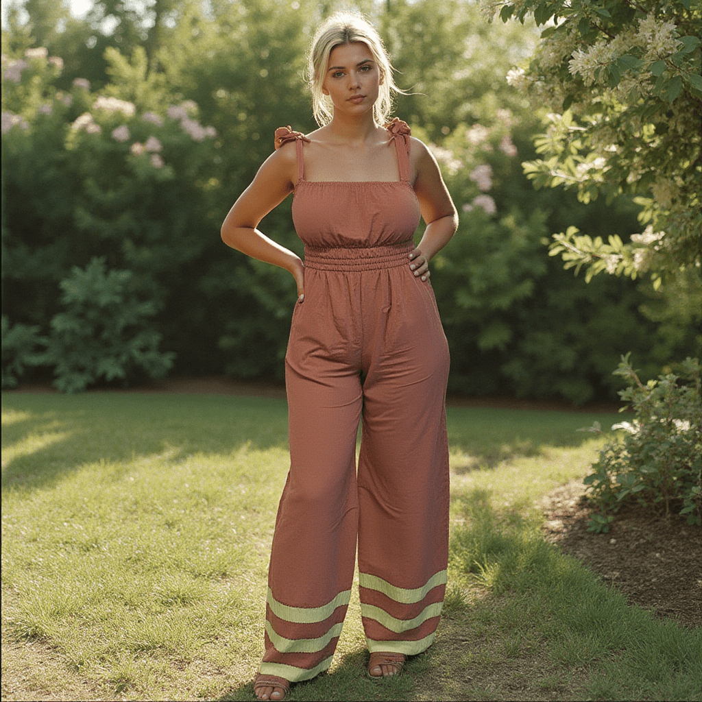 ShopYego Jumpsuits Light Brown Sebie Jumpsuit